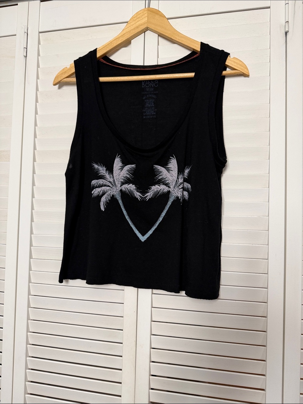 Billabong Black Palm Heart Graphic Tank